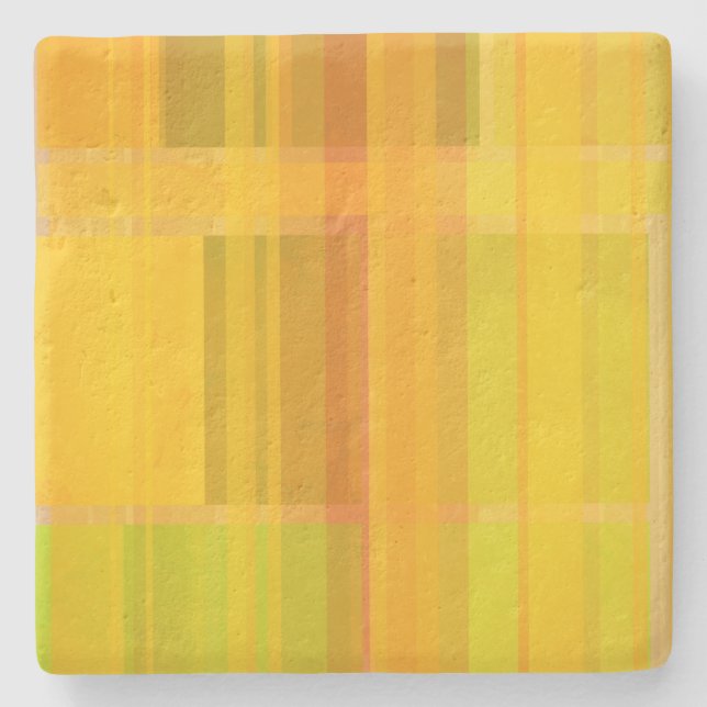 Modern Abstract | Colourful Citrus Colours Stone Coaster (Front)