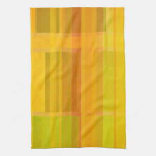 Modern Abstract   Colourful Citrus Colours Tea Towel