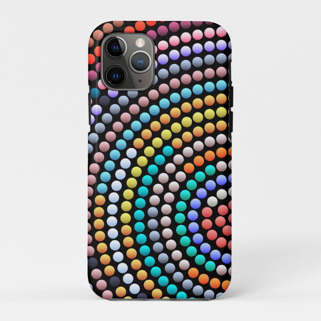 Modern Abstract Colourful Dot Art Case-Mate iPhone Case (Back)