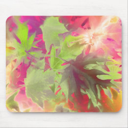 Modern Abstract Colourful Leaves Mouse Mat