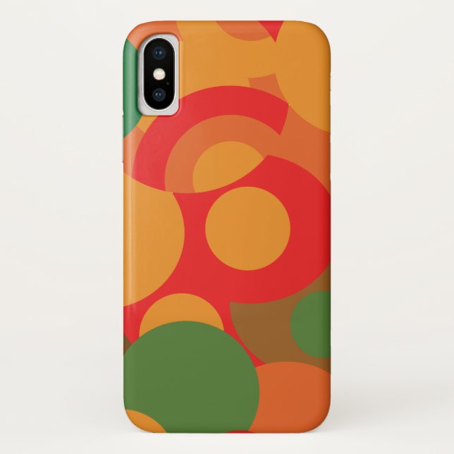 Modern abstract colourful Retro pattern Case-Mate iPhone Case (Back)