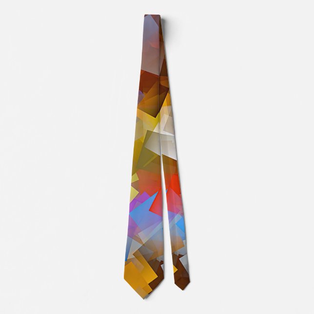 Modern Abstract Colourful Squares Tie (Front)