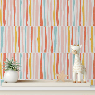 Modern Abstract Colourful Striped Pattern Wallpaper