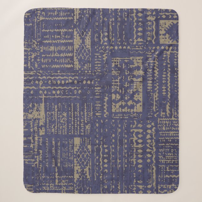 Modern abstract, contemporary surface pattern desi sherpa blanket (Front)