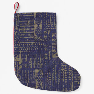 Modern abstract, contemporary surface pattern desi small christmas stocking