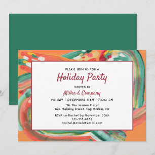 Modern Abstract Corporate Christmas Party Invitation