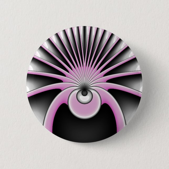 Modern Abstract Crazy Fractal Art Pattern 6 Cm Round Badge (Front)