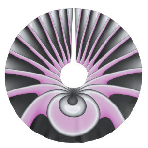 Modern Abstract Crazy Fractal Art Pattern Brushed Polyester Tree Skirt
