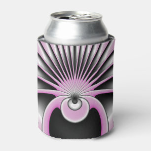 Modern Abstract Crazy Fractal Art Pattern Can Cooler