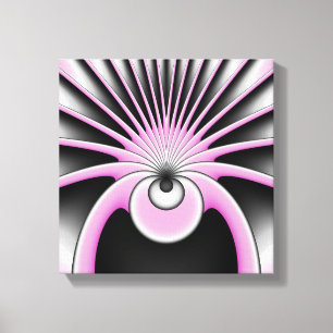 Modern Abstract Crazy Fractal Art Pattern Canvas Print