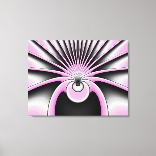 Modern Abstract Crazy Fractal Art Pattern Canvas Print (Front)