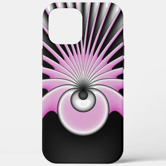 Modern Abstract Crazy Fractal Art Pattern Case-Mate iPhone Case (Back)