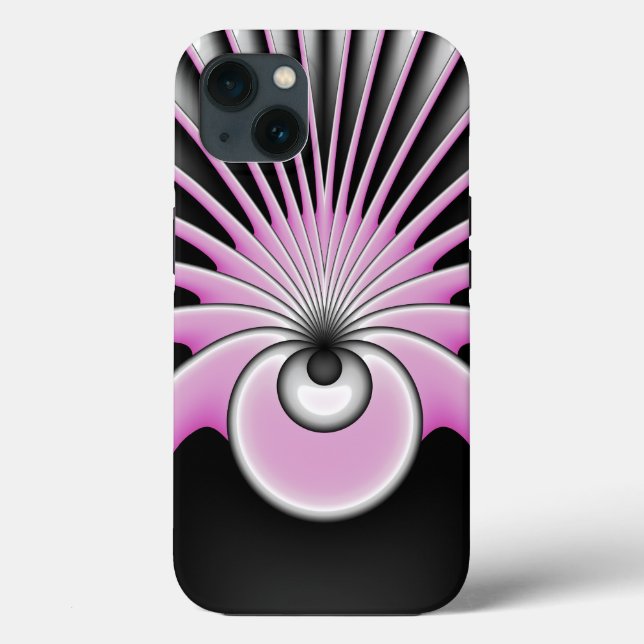 Modern Abstract Crazy Fractal Art Pattern Case-Mate iPhone Case (Back)
