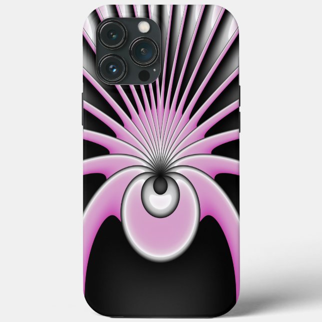 Modern Abstract Crazy Fractal Art Pattern Case-Mate iPhone Case (Back)