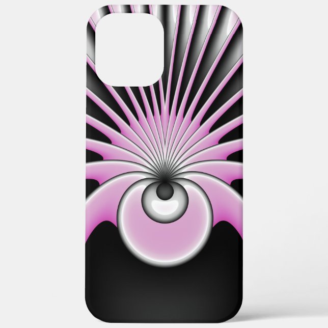 Modern Abstract Crazy Fractal Art Pattern Case-Mate iPhone Case (Back)