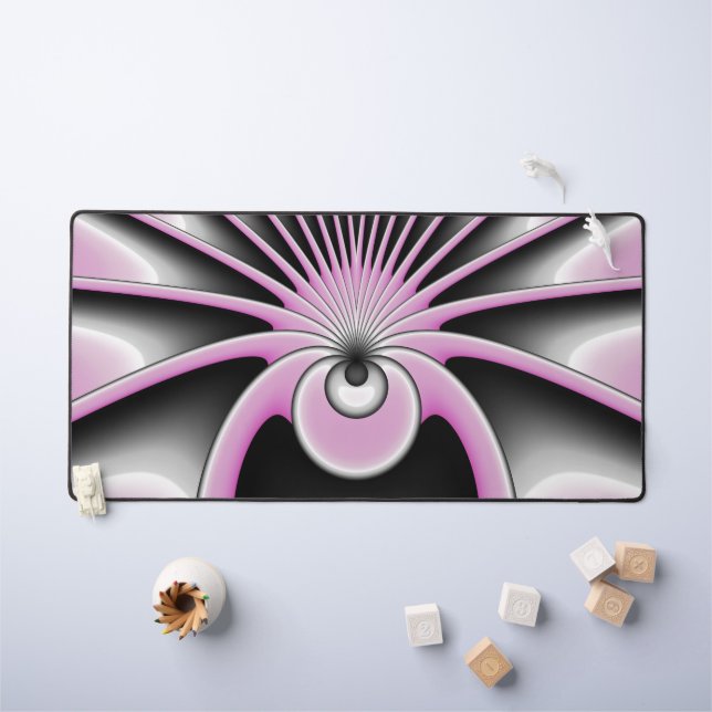 Modern Abstract Crazy Fractal Art Pattern Desk Mat (Kids Table)