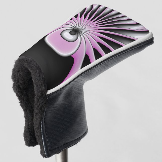 Modern Abstract Crazy Fractal Art Pattern Golf Head Cover (3/4 Front)