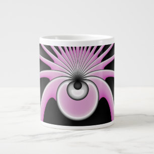 Modern Abstract Crazy Fractal Art Pattern Large Coffee Mug