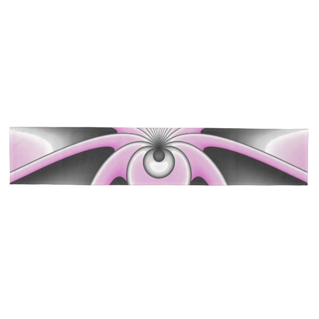 Modern Abstract Crazy Fractal Art Pattern Medium Table Runner (Horizontal)