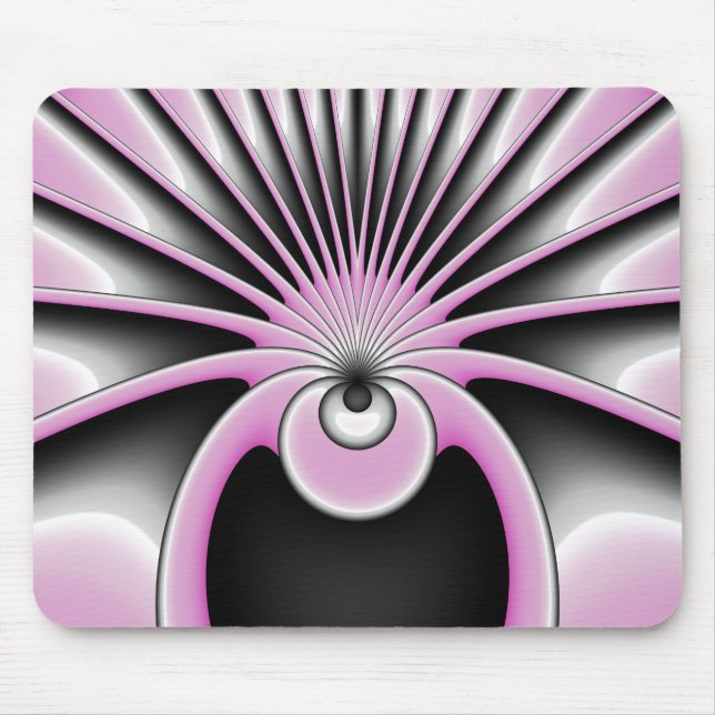 Modern Abstract Crazy Fractal Art Pattern Mouse Mat (Front)