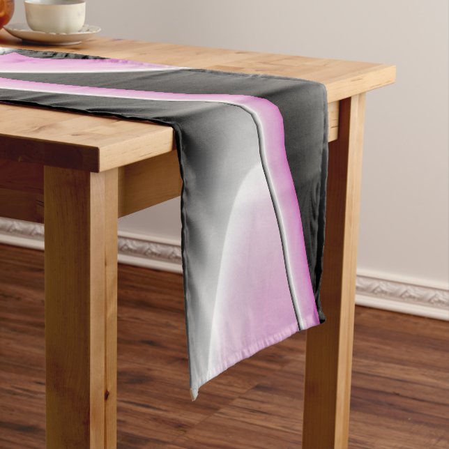 Modern Abstract Crazy Fractal Art Pattern Short Table Runner (In Situ)