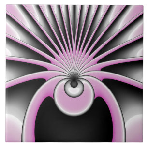 Modern Abstract Crazy Fractal Art Pattern Tile