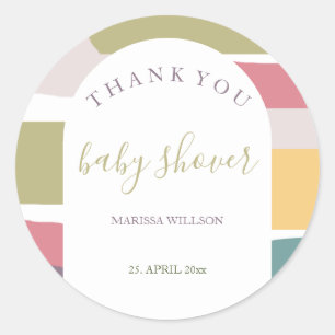 Modern Abstract Creamy Summer Colours Splash Classic Round Sticker