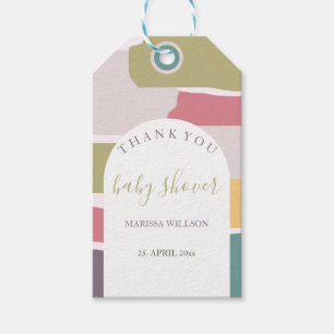 Modern Abstract Creamy Summer Colours Splash Gift Tags