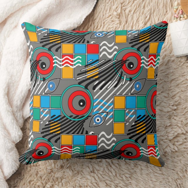 Modern abstract creative multi-coloured pattern cushion (Blanket)