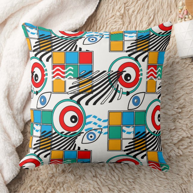 Modern abstract creative multicolored pattern cushion (Blanket)
