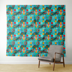 Modern abstract creative multicolored pattern tapestry