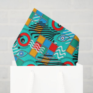 Modern abstract creative multicolored pattern tissue paper