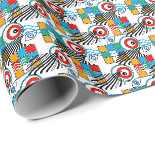 Modern abstract creative multicolored pattern wrapping paper