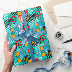 Modern abstract creative multicolored pattern wrapping paper
