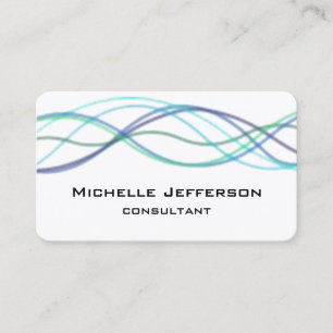 Modern Abstract Curves Modern Style Trendy Business Card
