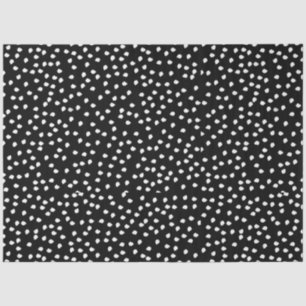 Modern Abstract Cute Polka Dot Black and White Tissue Paper