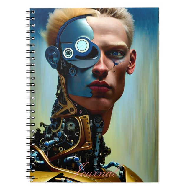 Modern Abstract Cyborg Fantasy Male Journal (Front)