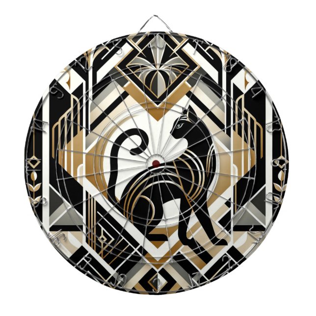 Modern Abstract Decorative Cat Dartboard (Front)