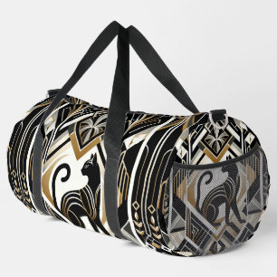 Modern Abstract Decorative Cat Duffle Bag