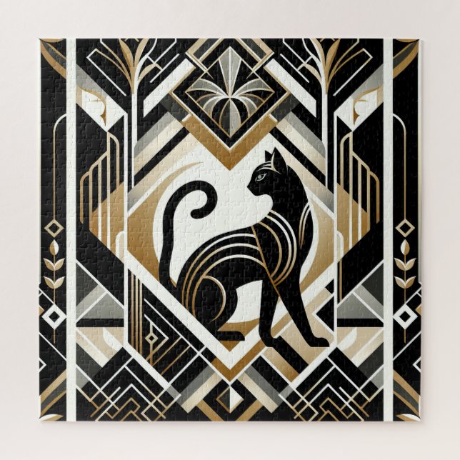 Modern Abstract Decorative Cat Jigsaw Puzzle (Vertical)