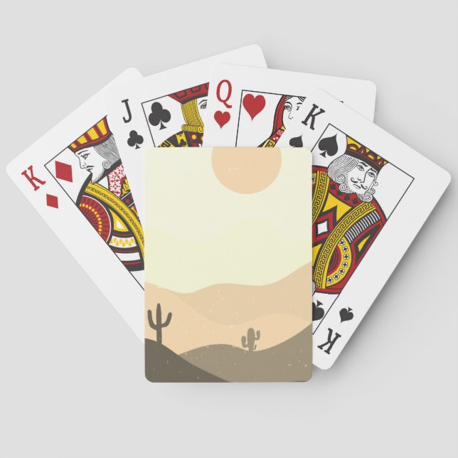 Modern Abstract Desert  Playing Cards (Back)