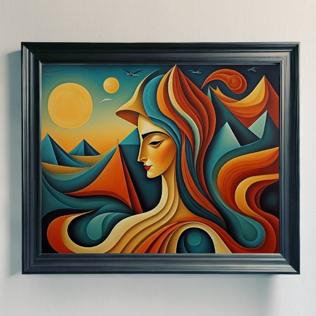 Modern Abstract Design Cubism Surrealism 4:5 Poster (Creator Uploaded)