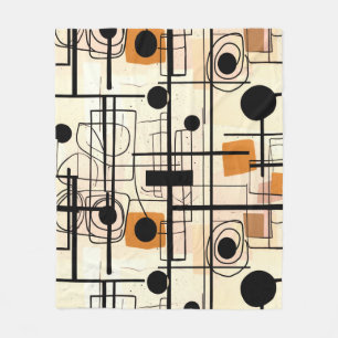 Modern abstract design, dynamic lines Throw Pillow Fleece Blanket