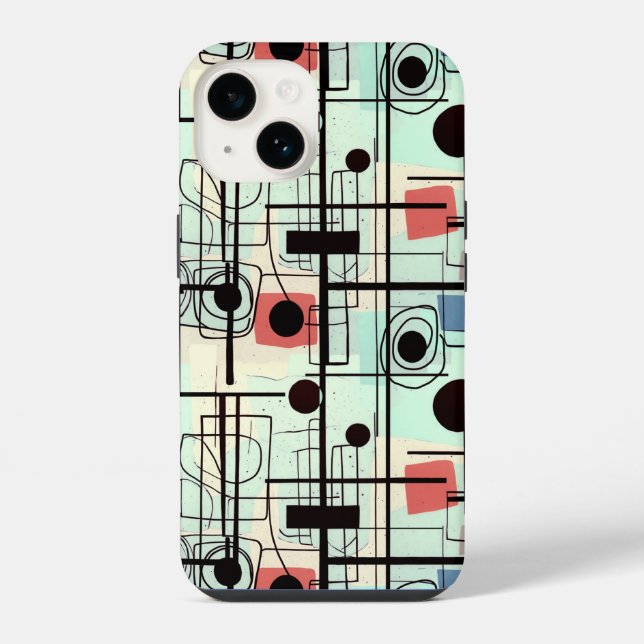 Modern abstract design, dynamic lines Throw Pillow iPhone Case (Back)