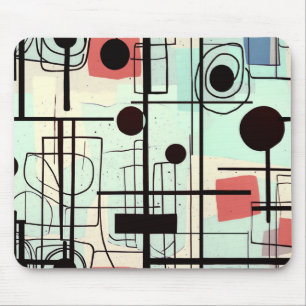 Modern abstract design, dynamic lines Throw Pillow Mouse Mat
