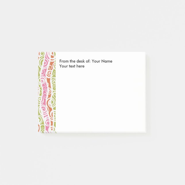 Modern Abstract Design From The Desk Of Post-it Notes (Front)