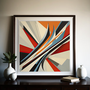 Modern Abstract Design Futurism 1:1 Poster