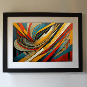 Modern Abstract Design Futurism 3:2 Poster