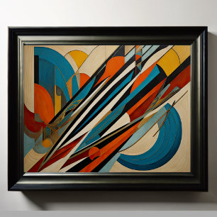 Modern Abstract Design Futurism 4:5 Poster