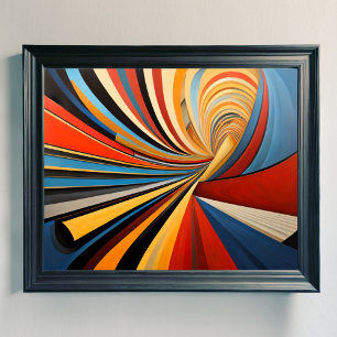 Modern Abstract Design Futurism 4:5 Poster